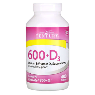 21st Century, 600+D3, Calcium & Vitamin D3 Supplement