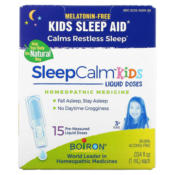 Boiron, Kids, SleepCalm Liquid Doses, 3+ Years, Melatonin-Free, 0.034 fl oz (1 ml) Each