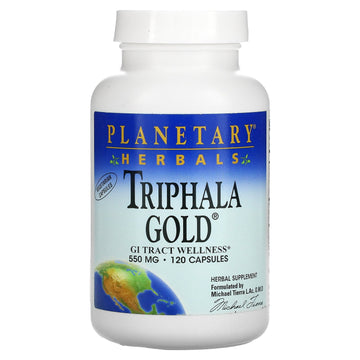 Planetary Herbals, Triphala Gold, GI Tract Wellness, 550 mg Capsules