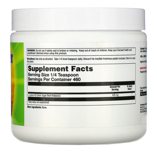 Nature's Life, L-Lysine Powder, Unflavored