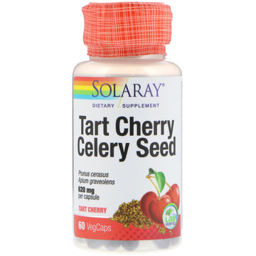 Solaray, Tart Cherry Celery Seed, 620 mg VegCaps