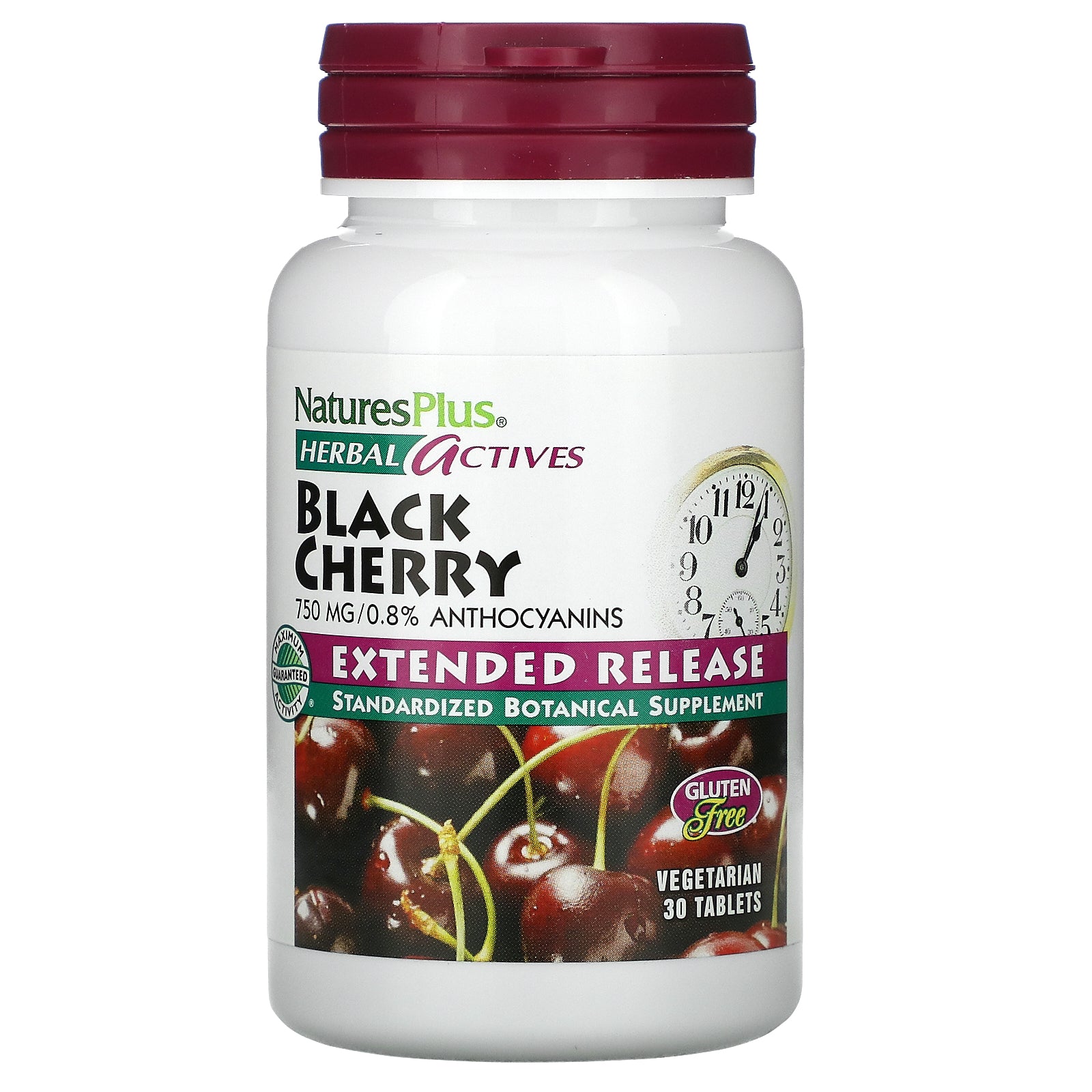 Nature'S Plus, Herbal Actives, Black Cherry, 750 Mg Tablets