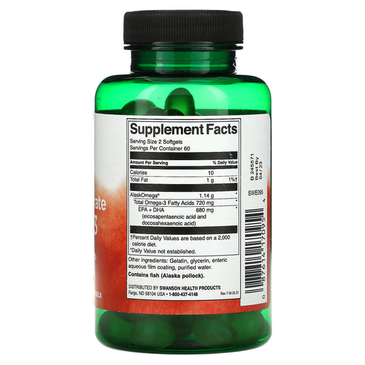 Swanson, High Concentrate Omega-3, Mini Softgels