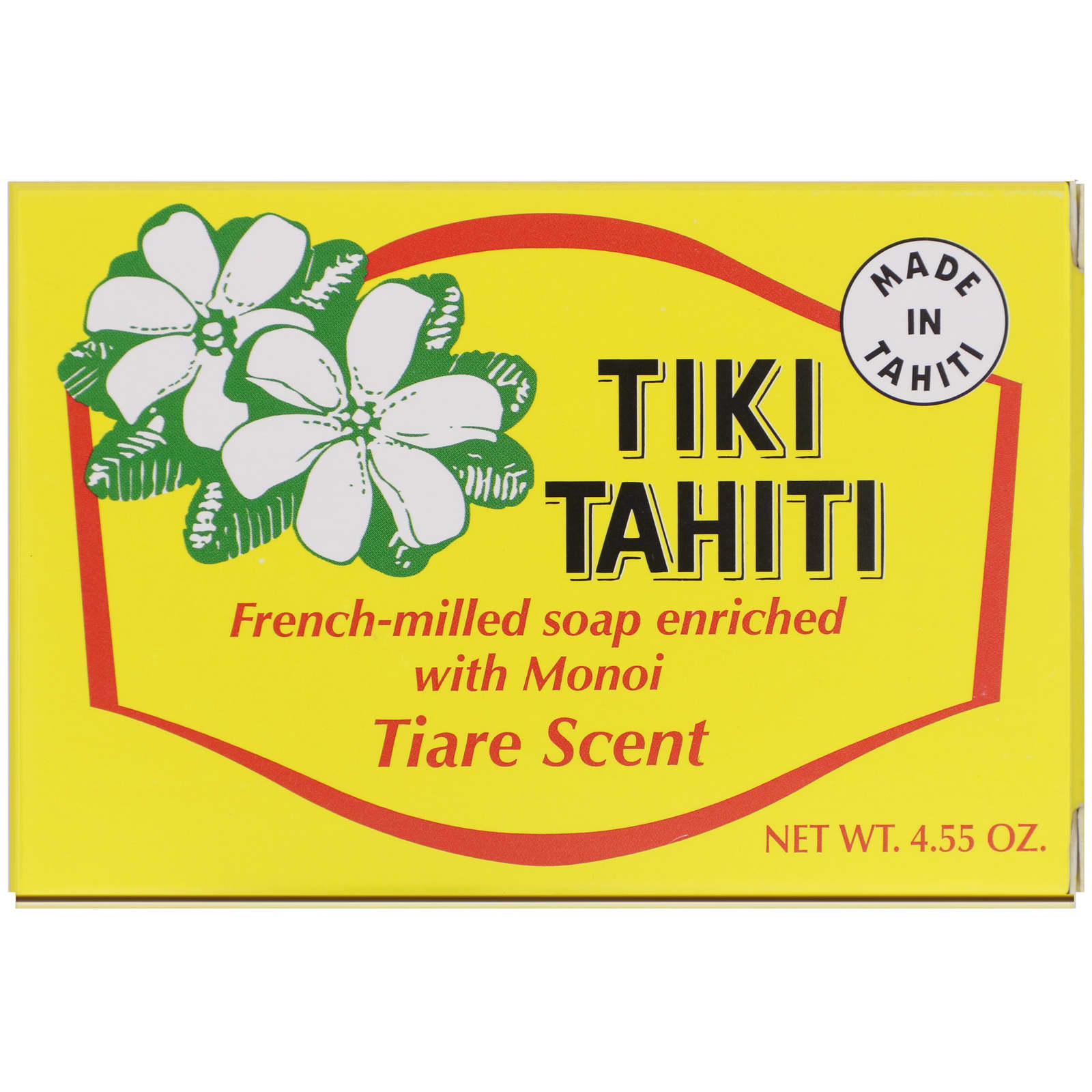 Monoi Tiare Tahiti, French-Milled Soap Enriched with Monoi, Tiare Scent (130 g)