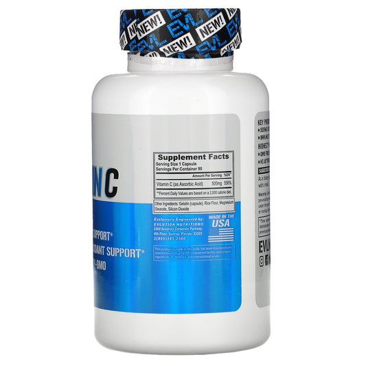 Evlution Nutrition, Vitamin C, 500 Mg, Capsules