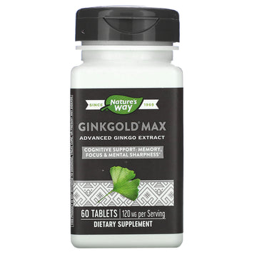 Nature's Way, Ginkgold Max, 120 mg, Tablets