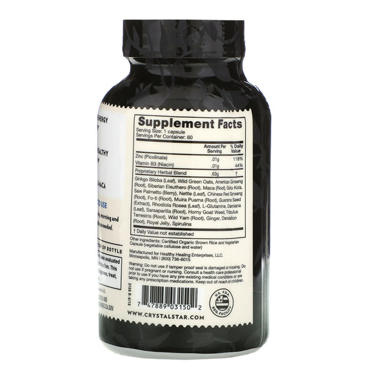 Crystal Star, Male Performance,  Vegetarian Capsules
