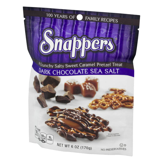 Snappers Dark Chocolate Sea Salt Pretzel Treat