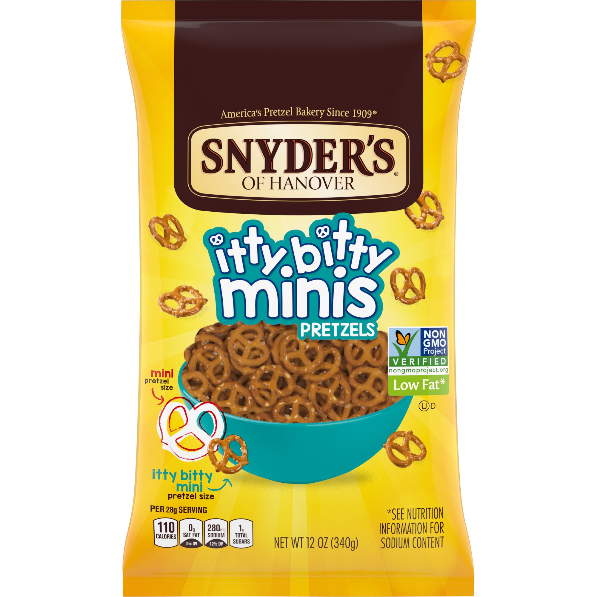 Snyder's of Hanover, Itty Bitty Minis Pretzels, Bag