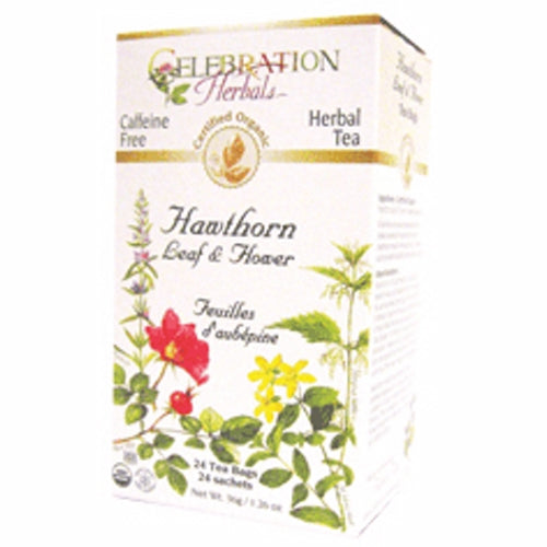 Organic Hawthorn Leaf & Flower Tea 24 Bags By Celebration He