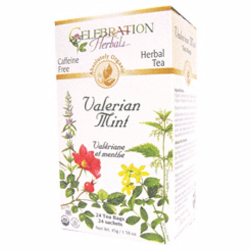 Organic Valerian Mint Tea 24 Bags By Celebration Herbals