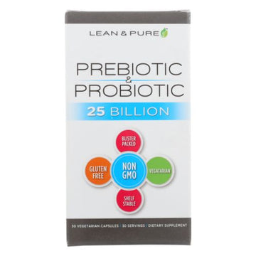 Prebiotic & Probiotic 30 Veg Caps By Lean & Pure