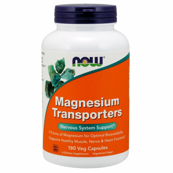 Magnesium Transporters 180 Veg Caps By Now Foods