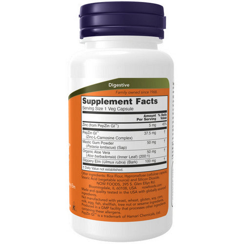 Gastro Comfort with PepZin GI 60 Veg Caps By Now Foods