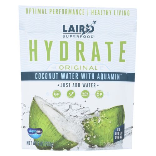 Hydrate Drink Powder original Case of 6 X 8 Oz By Laird Supe