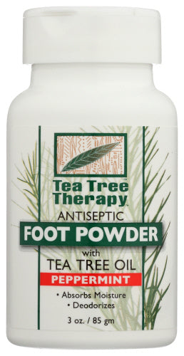 Antiseptic Foot Powder Peppermint 3 Oz By Tea Tree Therapy