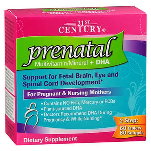 Prenatal Multivitamin/Mineral + DHA 120 Tabs By 21st Century
