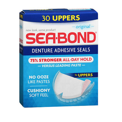 Sea-Bond Denture Adhesive Seals Uppers Original 30 Each By S