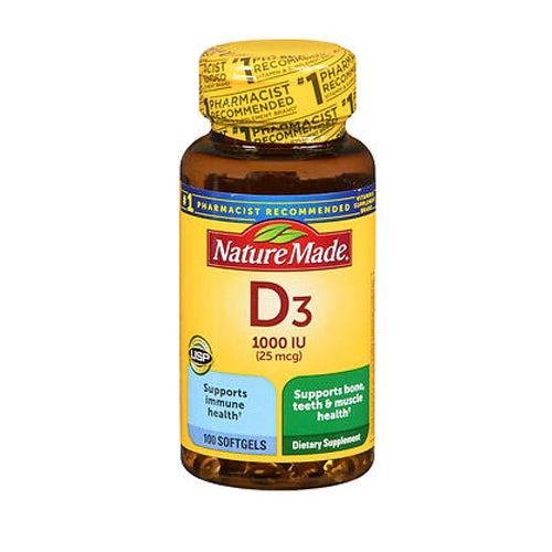 Nature Made D3 Liquid Softgels 100 Caps By Nature Made