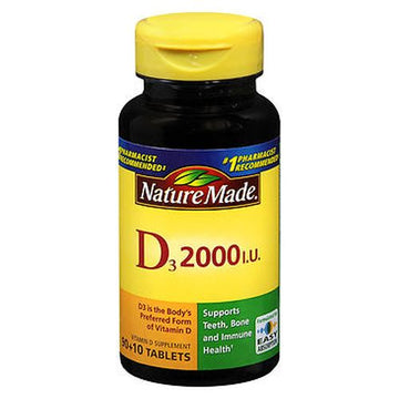 Nature Made Vitamin D3 Tablets 100 Tabs By Nature Made