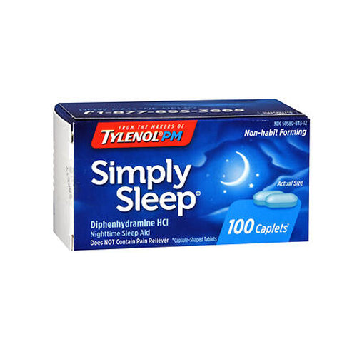 Simply Sleep Nighttime Sleep Aid Caplets 100 Tabs By Simply 