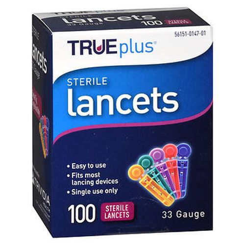 Trueplus Sterile Lancets 33 Gauge Count of 100 By Trueplus