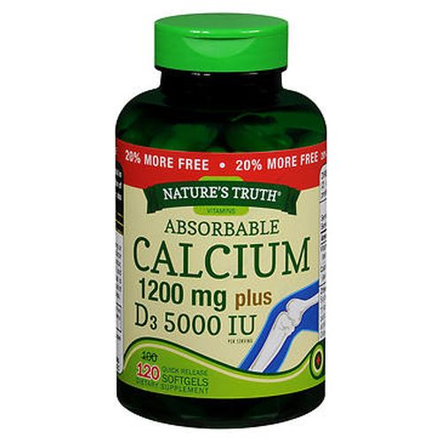Nature's Truth Absorbable Calcium Plus D3 Quick Release Soft