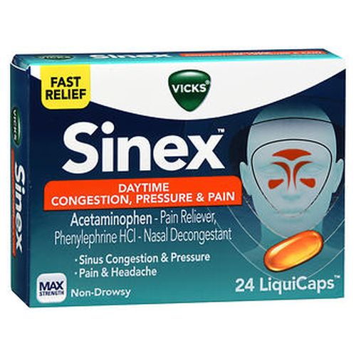 Vicks Sinex Daytime Congestion - Pressure & Pain Liquicaps 2