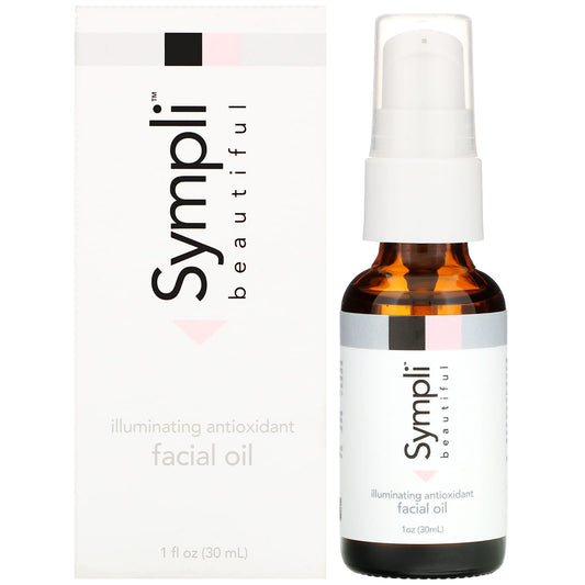 Sympli Beautiful, Illuminating Antioxidant Facial Oil with Argan, Marula, Rosehip & Orange Oil (30 ml)