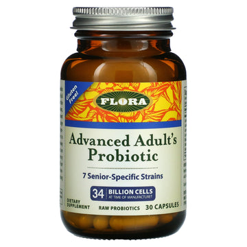 Flora, Advanced Adult's Probiotic, 34 Billion Cells Capsules