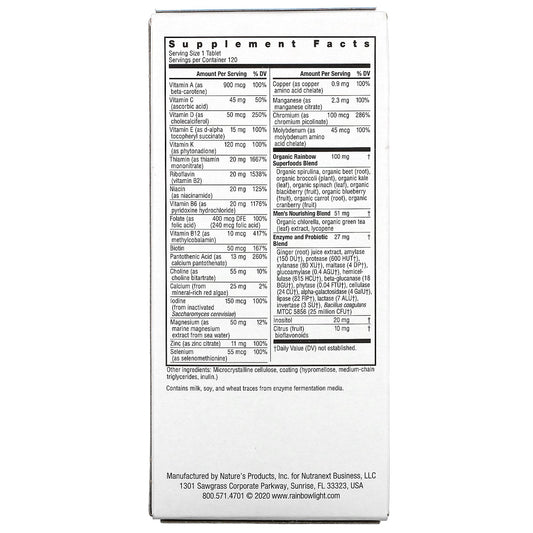 Rainbow Light, Men'S One Multivitamin,Tablets