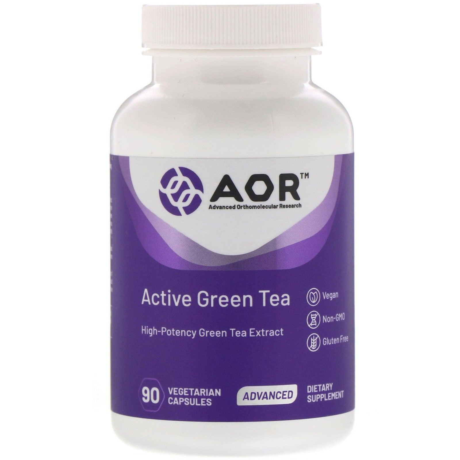 Advanced Orthomolecular Research AOR, Active Green Tea Vegetarian Capsules