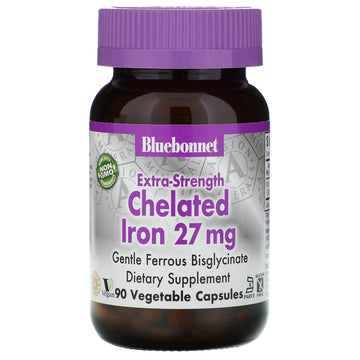 Bluebonnet Nutrition, Extra Strength Chelated Iron, 27 mg