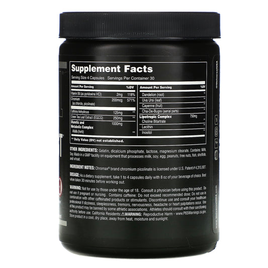 Universal Nutrition, Ripped Fast, Herbal Cutting Formula