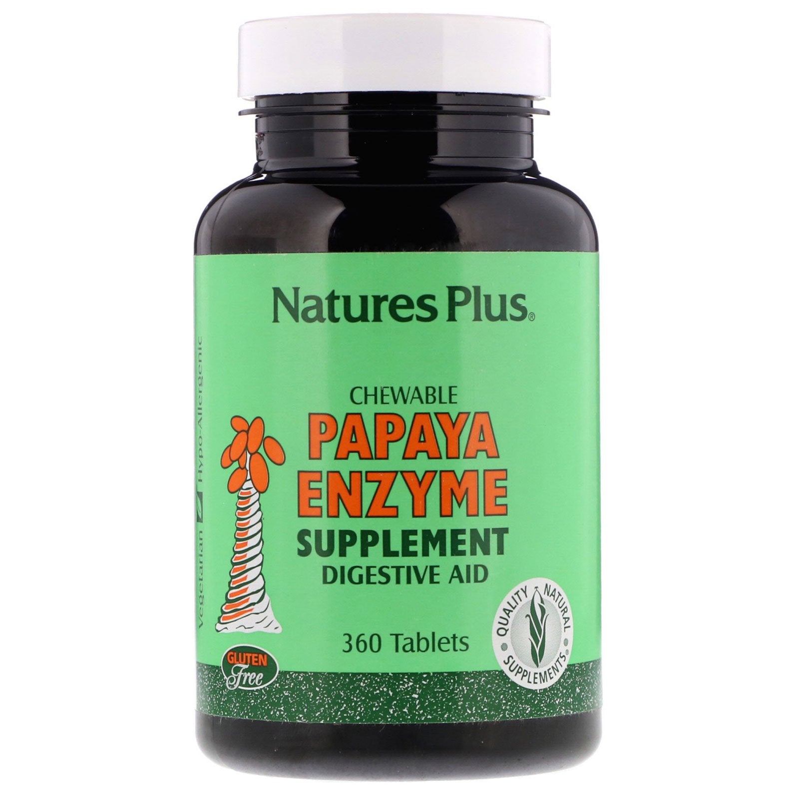 Nature'S Plus, Chewable Papaya Enzyme Supplement Tablets