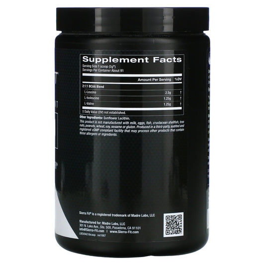 Sierra Fit, Instantized BCAA Powder, Unflavored