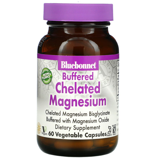 Bluebonnet Nutrition, Buffered Chelated Magnesium Vegetable Capsules