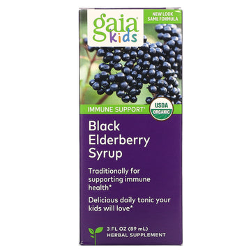 Gaia Herbs, Kids, Black Elderberry Syrup