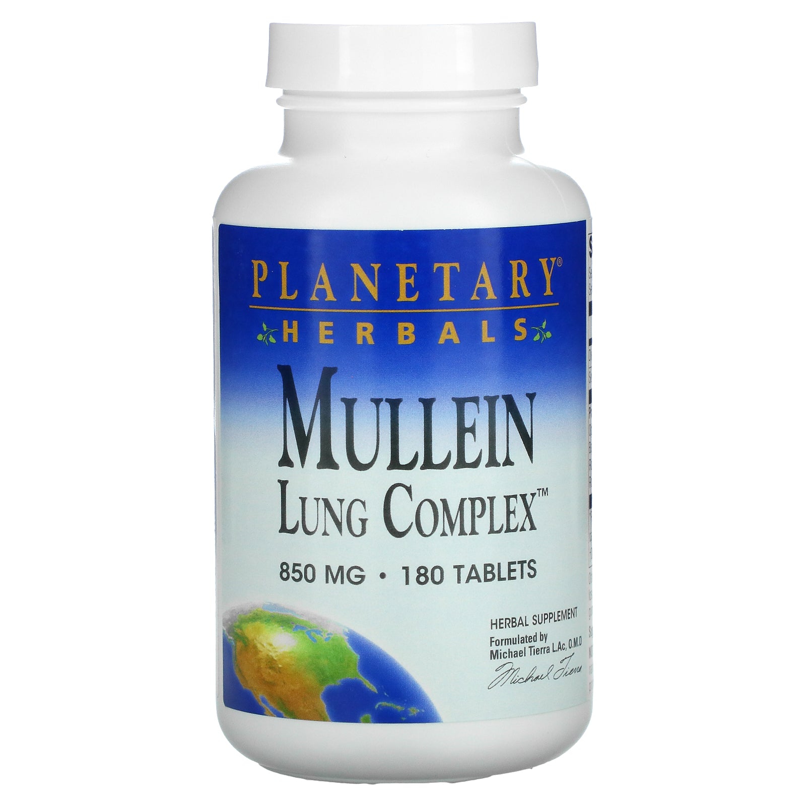 Planetary Herbals, Mullein, Lung Complex, 850 Mg,  Tablets