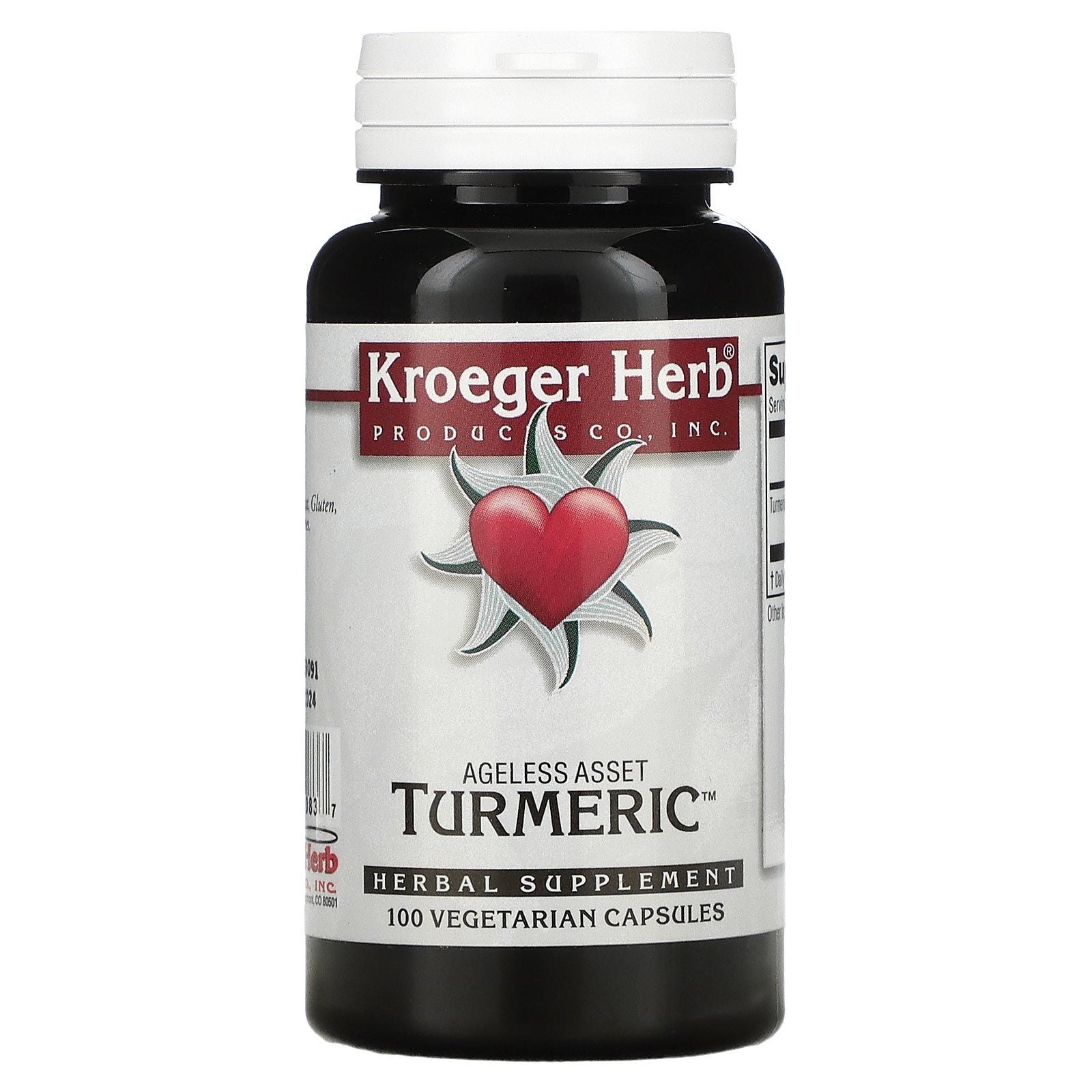 Kroeger Herb Co, Turmeric, Vegetarian Capsules