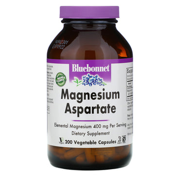 Bluebonnet Nutrition, Magnesium Aspartate, 200 mg, Vegetable Capsules