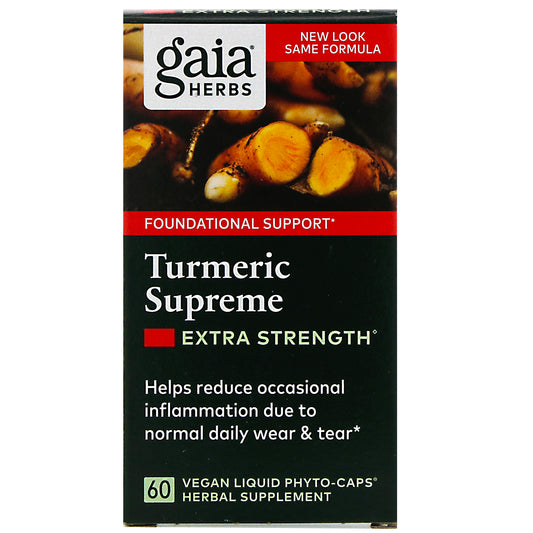 Gaia Herbs, Turmeric Supreme, Extra Strength Vegan Liquid Phyto-Caps