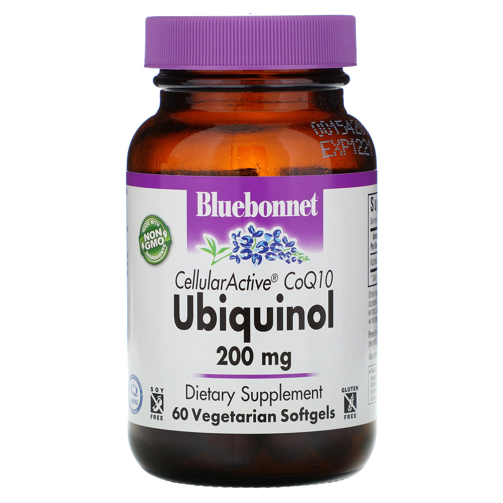 Bluebonnet Nutrition, Ubiquinol, Cellullar Active Coq10, 200 Mg Veggie Softgels