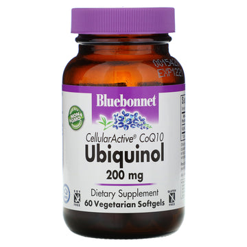 Bluebonnet Nutrition, Ubiquinol, Cellullar Active CoQ10, 200 mg Veggie Softgels