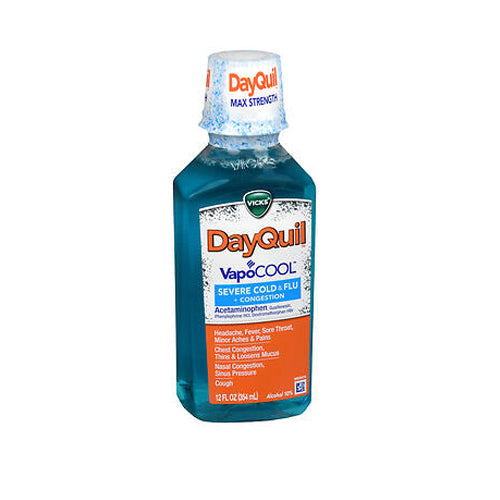 Dayquil Severe+ Vapocool Cold & Flu Liquid 12 Oz By DayQuil