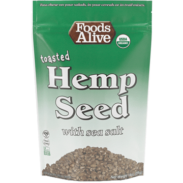 Foods Alive Toasted Hemp Seed with Sea Salt  - Vegan