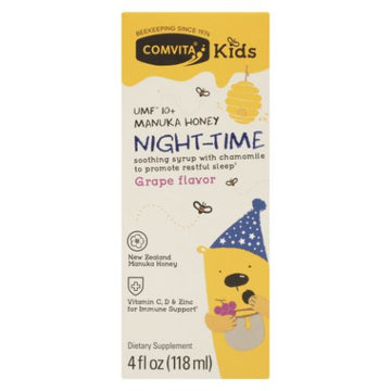 Manuka Honey Night Time Grape Flavor Kids 4 Oz By Comvita