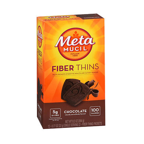 Meta Mucil Fiber Thins Chocolate 24 Count By Metamucil