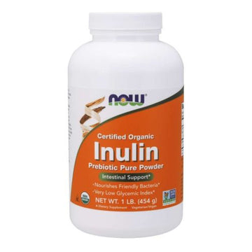 Inulin Prebiotic Pure Powder Organic 1 lb By Now Foods
