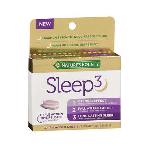 Nature's Bounty Sleep3 Tri-Layered Tablets 30 Tabs By Nature